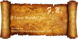 Flore Mihály névjegykártya